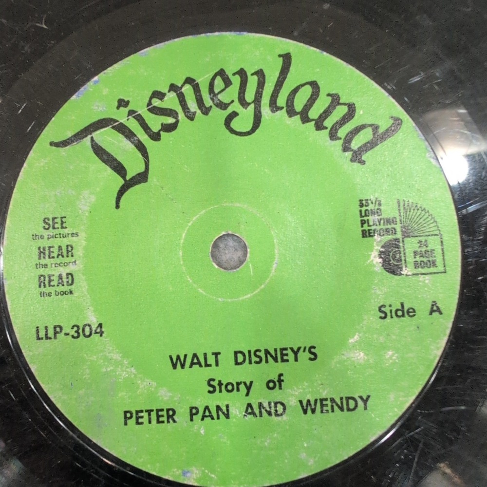 Disneyland Records Snow White and Peter Pan 33 1/3 RPM Vinyl Lot of 2 - Picture 4 of 6